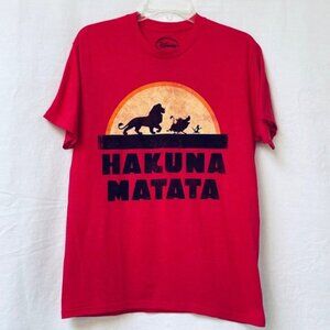 Disney Hakuna Matata Top Womens Medium Short Sleeves The Lion King Animal Print